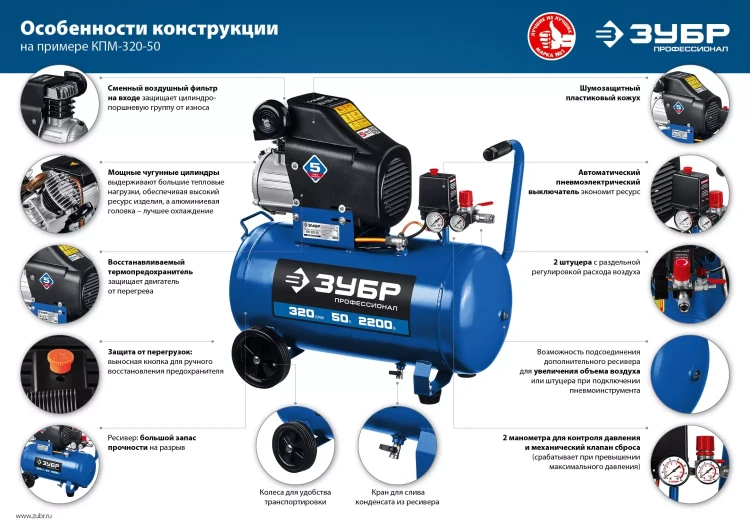 Компрессор воздушный КПМ-400-50 серия ПРОФЕССИОНАЛ купить в Кургане