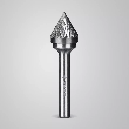 Зубр Твердосплавная борфреза J - зенкер с вершиной 60°, 16 х 14 мм (28808-16-14) купить в Кургане