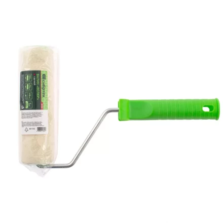 Валик &quot;ВЕЛЮР&quot; с ручкой 150 мм ворс 5 мм D - 36 мм  СИБРТЕХ 80133 купить в Кургане