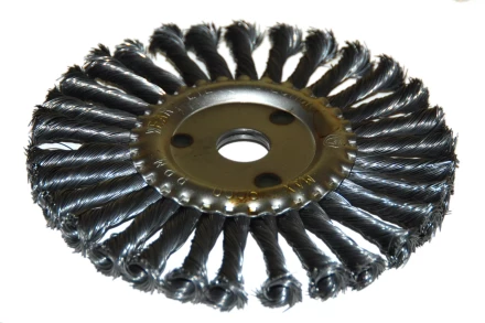 Щетка для УШМ Ф222/115 мм дисковая сталь витая 51583 купить в Кургане