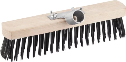 Щетка GRINDA &quot;EURO&quot; уличная без ручки, буковая колодка, мет щетина, с металлическим держателем для черенка, 30см 39196-30 купить в Кургане