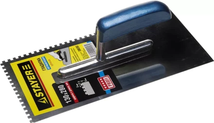 Гладилка STAYER &quot;PROFI&quot; нержавеющая с деревянной ручкой, зубчатая, 8х8мм 0802-08 купить в Кургане