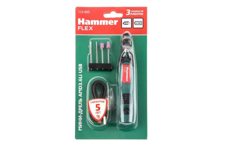 Мини-дрель HAMMER AMD3.6Li USB купить в Кургане
