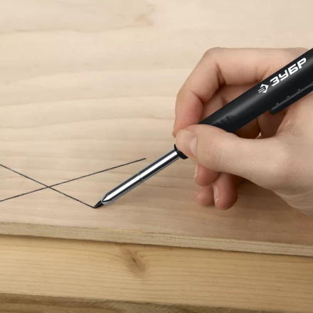 ЗУБР АСК черный, d 2,8 мм, HB, 6 сменных грифелей, автоматический карандаш (06311-2) купить в Кургане