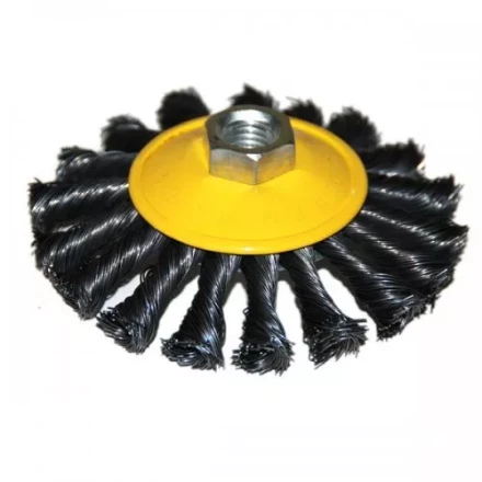 Щетка для УШМ дисковая выгнутая М14/115 мм, ст.витая 1/60 51572 купить в Кургане