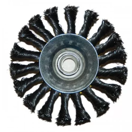 Щетка для УШМ дисковая выгнутая М14/115 мм, ст.витая 1/60 51572 купить в Кургане