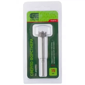 Сверло Форстнера по дереву 15 мм цилиндрический хвостовик СИБРТЕХ 704815 купить в Кургане
