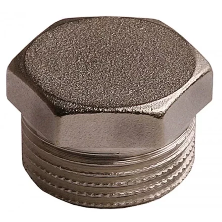 Заглушка GENERAL FITTINGS никелированная латунь, 6-ти гранная головка, наружная резьба, 1&quot; 51097-S-1 купить в Кургане