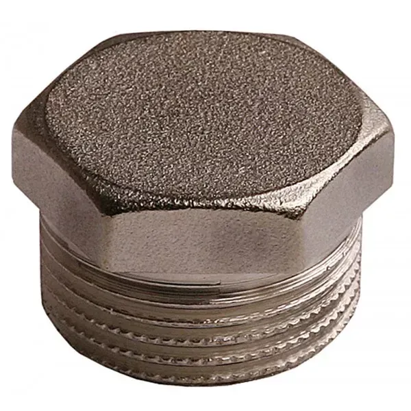 Заглушка GENERAL FITTINGS никелированная латунь, 6-ти гранная головка, наружная резьба, 1" 51097-S-1 купить в Кургане