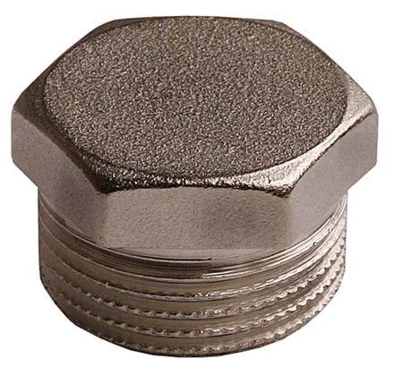 Заглушка GENERAL FITTINGS никелированная латунь, 6-ти гранная головка, наружная резьба, 1&quot; 51097-S-1 купить в Кургане