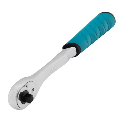Ключ-трещотка 1/4" Gross 14053, CrV, 90 зубьев, усиленный, хром