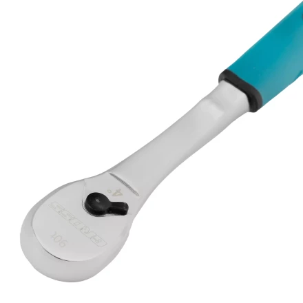 Ключ-трещотка 1/4&quot; Gross 14053, CrV, 90 зубьев, усиленный, хром купить в Кургане