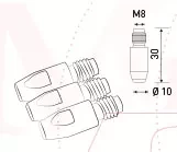 Наконечник к гор. п/а M8, d.1,0 мм L30 (тело 10) Cu-Cr-Zr Aurora купить в Кургане