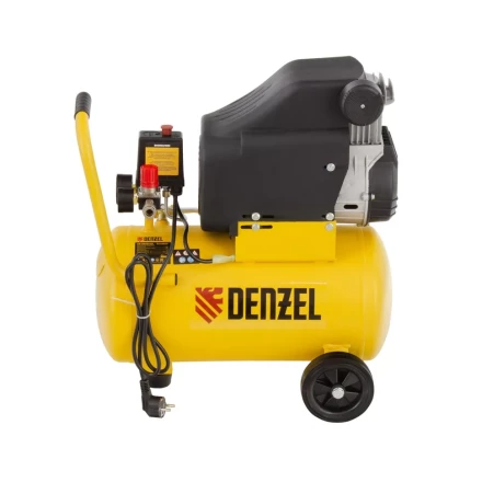 Компрессор воздушный DLC1300/24 безмасляный 1.3 кВт, 24 литра, 206 л/мин Denzel 58171 купить в Кургане
