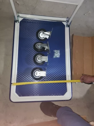 Тележка платформенная 150 кг TOR PH150 (480x740) со складной ручкой (резиновые колеса 100 мм) 1004024 купить в Кургане