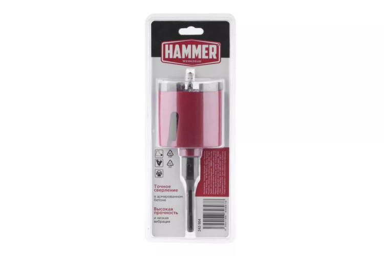 Коронка алмазная HAMMER Ф82мм (242-504) купить в Кургане