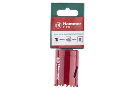Коронка биметаллическая HAMMER Ф35х38мм 5/8&quot; BiMETALL (224-007) купить в Кургане
