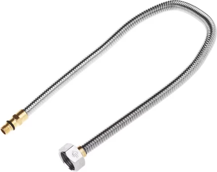 Подводка ЗУБР &quot;ЭКСПЕРТ&quot; сильфонная из нержавеющей стали, для смесителя, укороченная, г/ш (гайка-штуцер), 1/2&quot;, 0,5м 51012-050 купить в Кургане