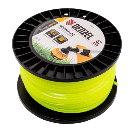 Леска для триммера квадрат, 4,0мм х 62м, на DIN катушке FLEX CORD// Denzel 96295 купить в Кургане
