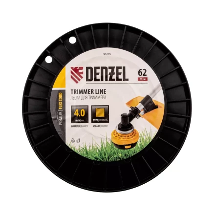 Леска для триммера квадрат, 4,0мм х 62м, на DIN катушке FLEX CORD// Denzel 96295 купить в Кургане