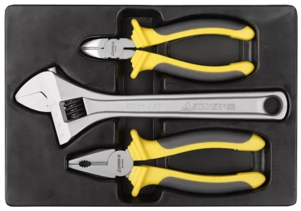 Набор STAYER Губцевые &quot;CHROMAX&quot; в пласт. боксе, 3 предмета 22703-H3 купить в Кургане