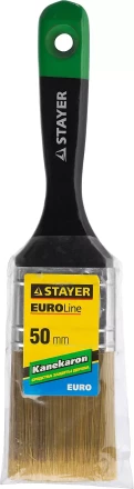 STAYER “KANEKARON-EURO”. Кисть плоская, искусственная щетина, деревянная ручка, 50мм 0106-050 купить в Кургане