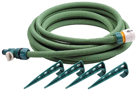 Шланг RACO сочащийся, в комплекте с коннекторами и колышками, 1/2&quot;x7,5м 4270-55925 купить в Кургане