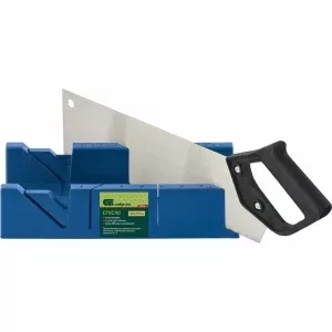 Стусло пластиковое синее,4 угла для запила+пила 450мм СИБРТЕХ 22538 купить в Кургане