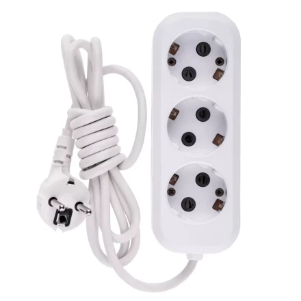 Удлинитель бытовой серия УХз-10-302 с заземлением 2 м 3 розетки 10 A Denzel 95965 купить в Кургане