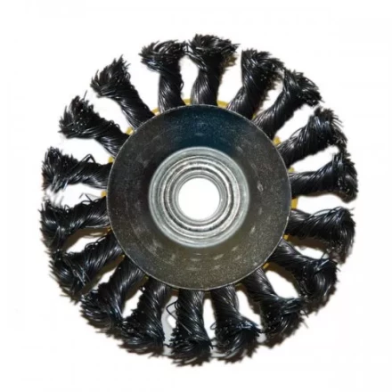 Щетка для УШМ М14/100 мм выгнутая сталь витая 51571 купить в Кургане