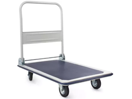 Тележка платформенная 300 кг TOR PH300 (820х575) со складной ручкой (резиновые колеса 125 мм) 130031 купить в Кургане