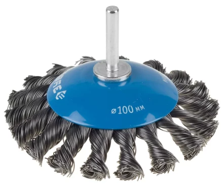 ЗУБР &quot;ЭКСПЕРТ&quot;. Щетка коническая для дрели, жгутированная стальная проволока 0,5мм, 100мм 35235-100_z01 купить в Кургане