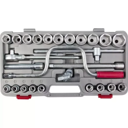 Набор торцовых головок НИЗ &quot;Шоферский инструмент №4&quot;, 1/2&quot;, сталь 40Х, в пластиковом кейсе, 26 предметов 2761-40 купить в Кургане