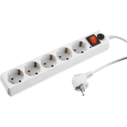 Сетевой фильтр STAYER "MASTER" электрический, 5 гнезд, макс. мощн. 2200 Вт, 1.5м 55066-1.5 купить в Кургане