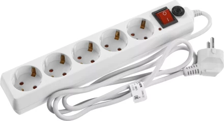 Сетевой фильтр STAYER "MASTER" электрический, 5 гнезд, макс. мощн. 2200 Вт, 1.5м 55066-1.5 купить в Кургане