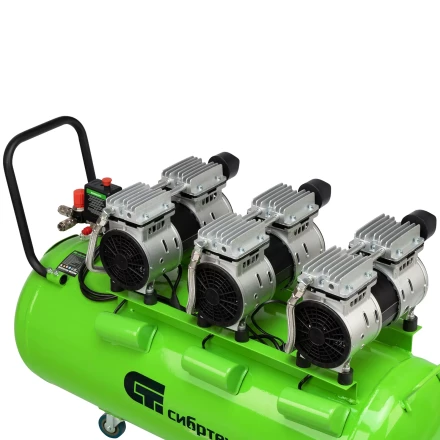 Компрессор безмаслянный малошумный Сибртех МБ 2250/100, 2250 Вт, 100л, 400 л/мин купить в Кургане