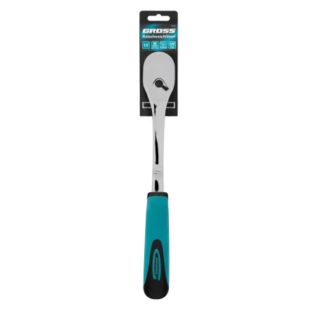 Ключ-трещотка 1/2&quot; Gross 14055, CrV, 90 зубьев, усиленный, хром купить в Кургане