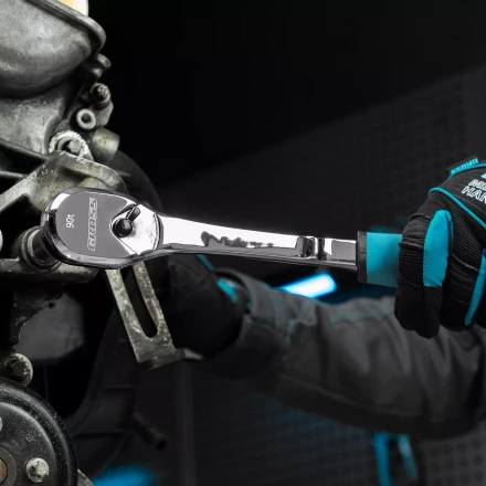 Ключ-трещотка 1/2&quot; Gross 14055, CrV, 90 зубьев, усиленный, хром купить в Кургане