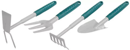 Набор RACO садовый: совок 4207-53481, мотыжка -53486, грабли веерные -53492, вилка посадочная -53496 4225-53/498 купить в Кургане