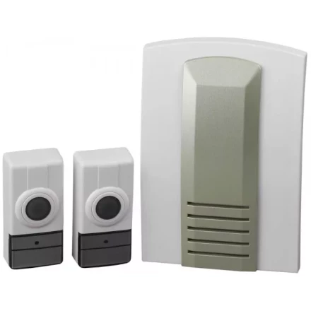 Звонок СВЕТОЗАР &quot;ВОЛНА&quot; радиочастотный беспроводной, 16 мелодий, 2 кнопки, 4,5В SV-58066-2 купить в Кургане