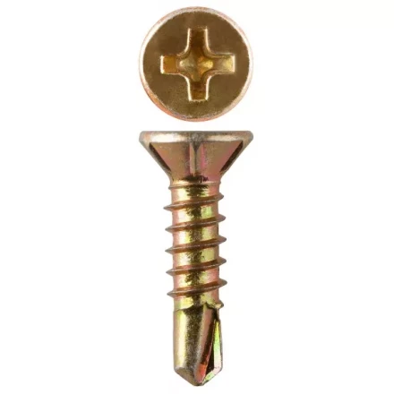 Саморезы ЗУБР &quot;МАСТЕР&quot; со сверлом для оконного профиля, жёлтопассивированные, 3.9x32мм, 380шт 4-300231-39-032 купить в Кургане