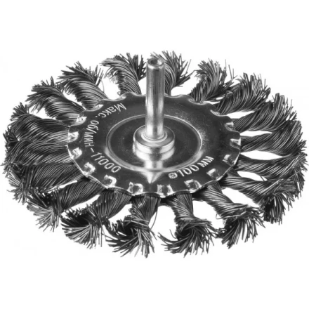 DEXX. Щетка дисковая для дрели, жгутированная стальная проволока 0,5мм, 100мм 35108-100 купить в Кургане