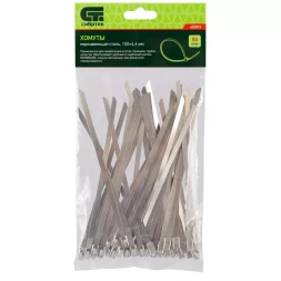 Хомуты 150 х 4,6 мм нержавеющая сталь 50 шт Сибртех 45593