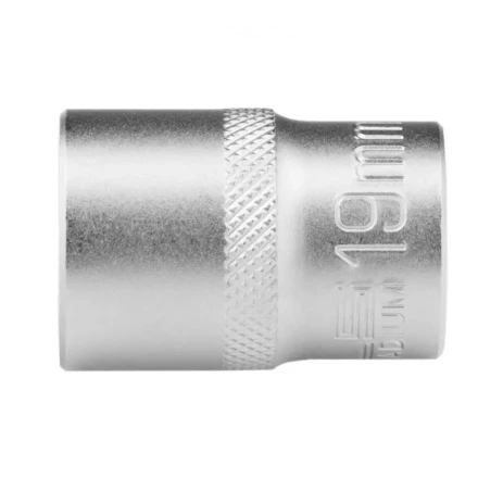 Головка торцевая 19 мм двенадцатигранная CrV под квадрат 1/2 хромированная Stels 13665 купить в Кургане