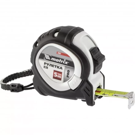 Рулетка Neon 5 м x 19 мм обрезиненный корпус 3 фиксации Pro Matrix 32591 купить в Кургане