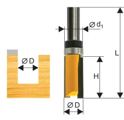 Фреза кромочная прямая ф635х19мм хв 8мм 10533