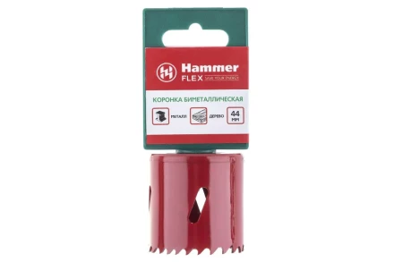 Коронка биметаллическая HAMMER Ф44х38мм 5/8&quot; BiMETALL (224-009) купить в Кургане