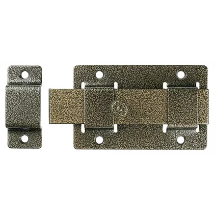 Задвижка накладная&quot;ЗД-02&quot;для дверей усилен, порошковое покрытие, цвет бронза, плоский засов 30х135х7мм, 75х115мм 37778-2 купить в Кургане