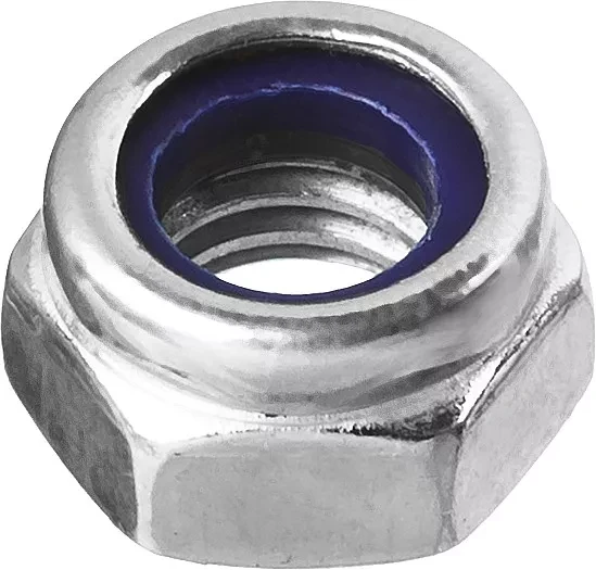Гайка DIN 985 с нейлоновым кольцом, M10, 4 шт, кл. пр. 6, оцинкованная, ЗУБР 303586-10 купить в Кургане