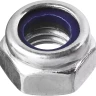 Гайка DIN 985 с нейлоновым кольцом, M10, 4 шт, кл. пр. 6, оцинкованная, ЗУБР 303586-10 купить в Кургане